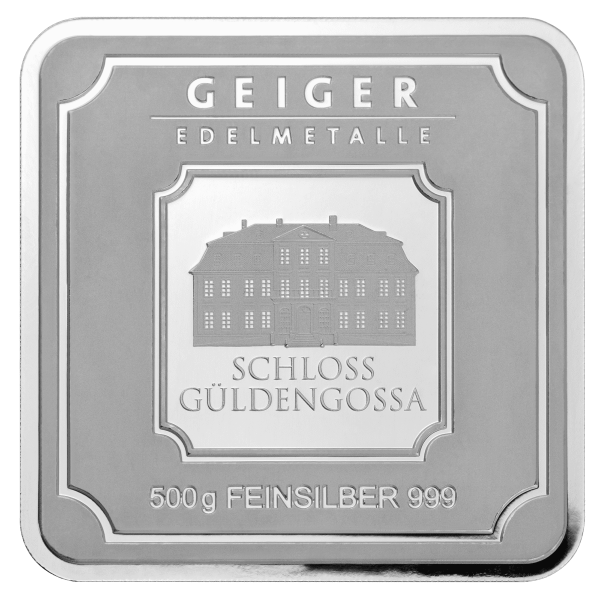 Srebrna poluga u kvadratu 500g